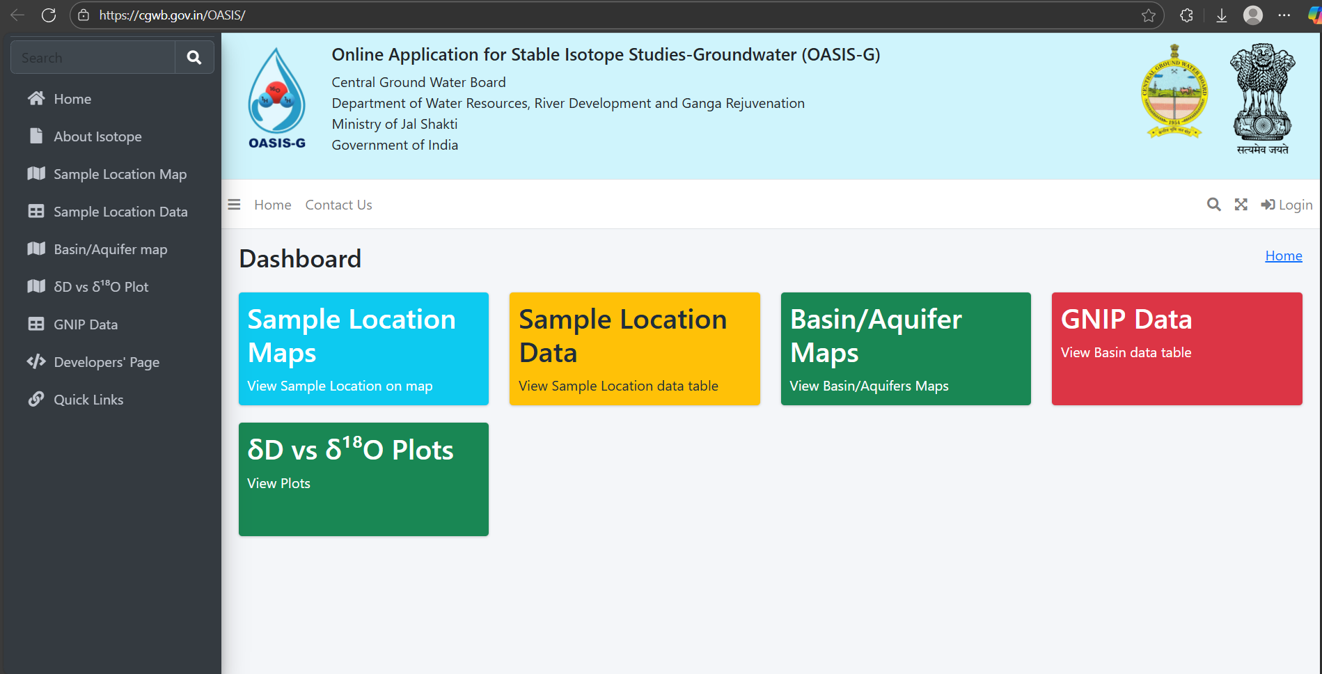 Online Application for Stable Isotope Studies-Groundwater (OASIS-G)